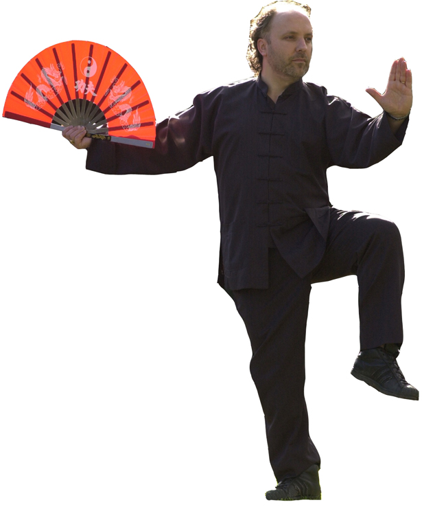 Mark with tai chi fan